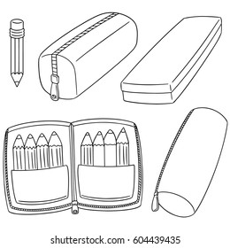 vector set of pencil case