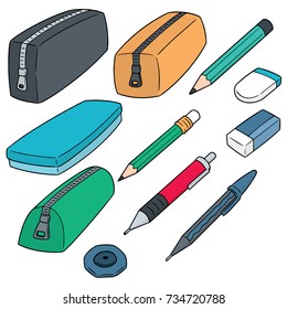 vector set of pencil case