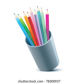 Vector set of pencil for office on white background