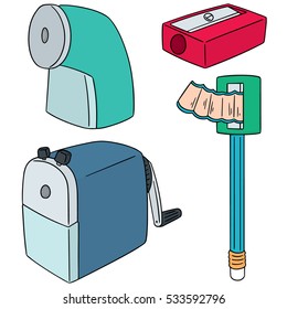 vector set of pencil sharpener