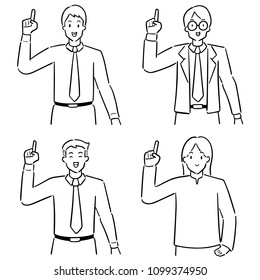 vector set of people