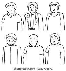 vector set of people