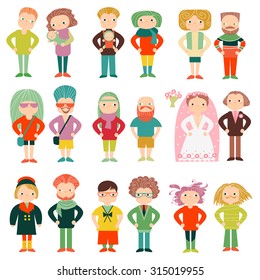 Vector set people