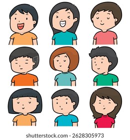 vector set of people cartoon