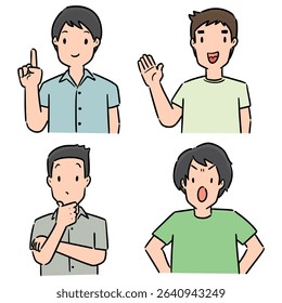 vector set of people cartoon