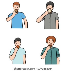 vector set of people eating