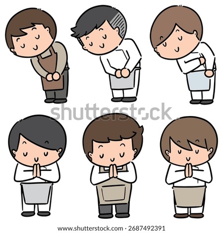 vector set of people feeling thankful