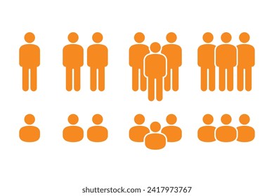 Vector set of people and group icons