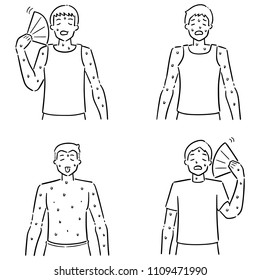 vector set of people in hot weather