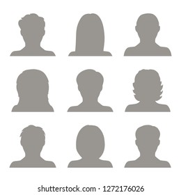 Vector set of people icons isolated on white background