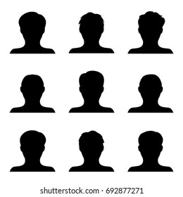 Vector set of people icons isolated on white background