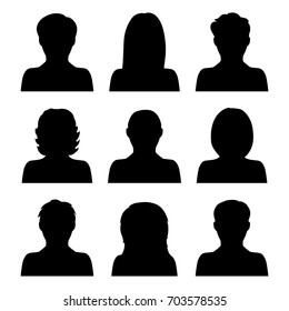 Vector set of people icons isolated on white background