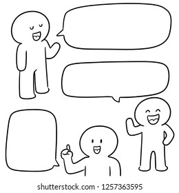 vector set of people talking