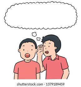 vector set of people whispering