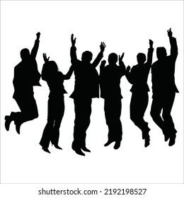 Vector Set Of Peoples Silhouettes Illustration Isolated On White Background