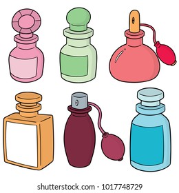 vector set of perfume bottle