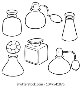 vector set of perfume bottle