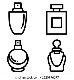 Vector set of perfume bottle. Parfume symbol illustration design, in white background.