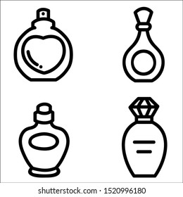 Vector set of perfume bottle. Parfume symbol illustration design, in white background.