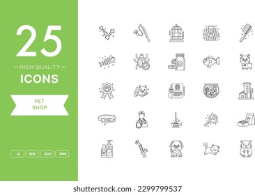 Vector set of Pet Shop icons