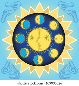 vector set phases of the moon