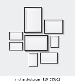 Vector set of photo frames