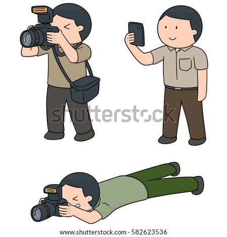 vector set of photographers