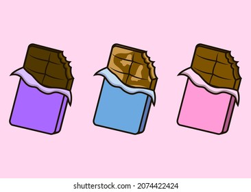 Vector set of pictures - chocolate