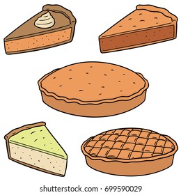vector set of pie