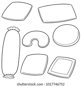 vector set of pillow