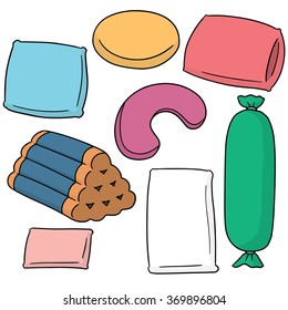 vector set of pillow