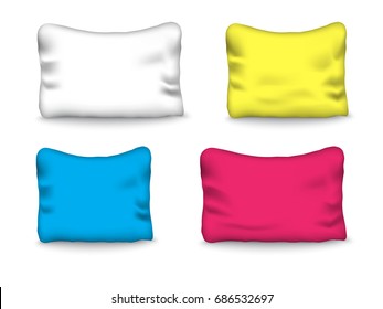 Vector set pillows.  Editable vector template. Mock up for design interiors.