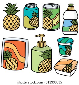 vector set of pineapple product