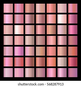 Conjunto de vectores de gradientes rosa y beige para su diseño