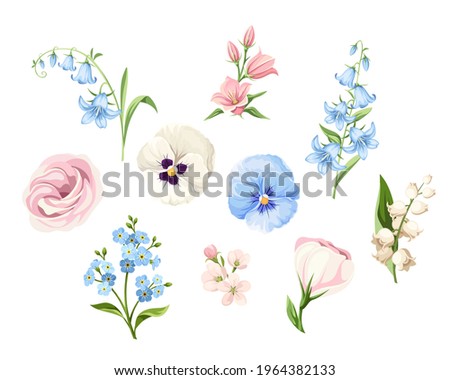 Similar – Image, Stock Photo pink forget-me-not flower