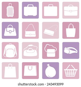 Vector Set of Pink Water Icons