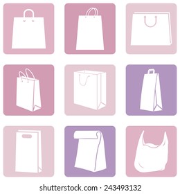 Vector Set of Pink Water Icons