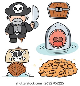 Vektorgrafik von Piratencartoon