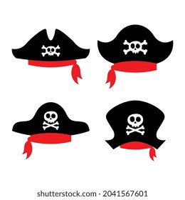 Vector Set of Pirate Hats