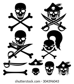 Vector set. Pirate signs.