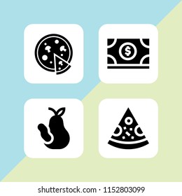 vector set. pizza and food and restaurant illustration for web and graphic design