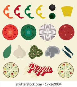 Vector Set: Pizza Toppings Collection