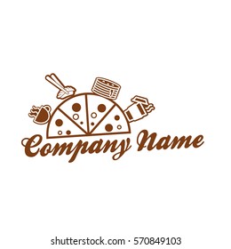 vector set of pizzeria labels and badges. vector illustration