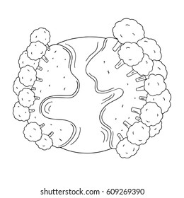vector set of plant on earth