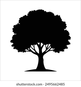 Vector set of plant and tree silhouette