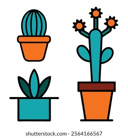 Vector Set of plants icon