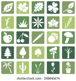 Vector Set of Plants Icons