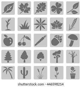 Vector Set of Plants Icons