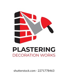 Vector set of plastering finishing company logos