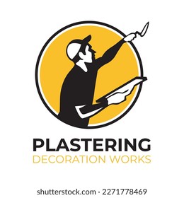 Vector set of plastering finishing company logos